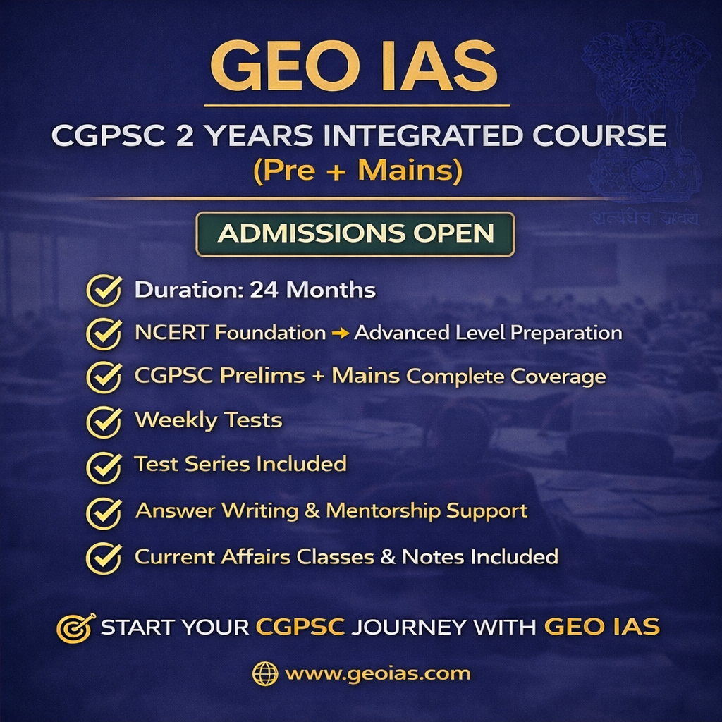 CGPSC 2 Years Integrated (Pre+ Mains) Course (Online)